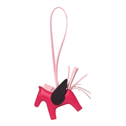 Hermes Milo Lambskin Grigri Rodeo Pegase Horse Bag Charm PM Framboise Rose Sakura Rouge Sellier 1 of 4