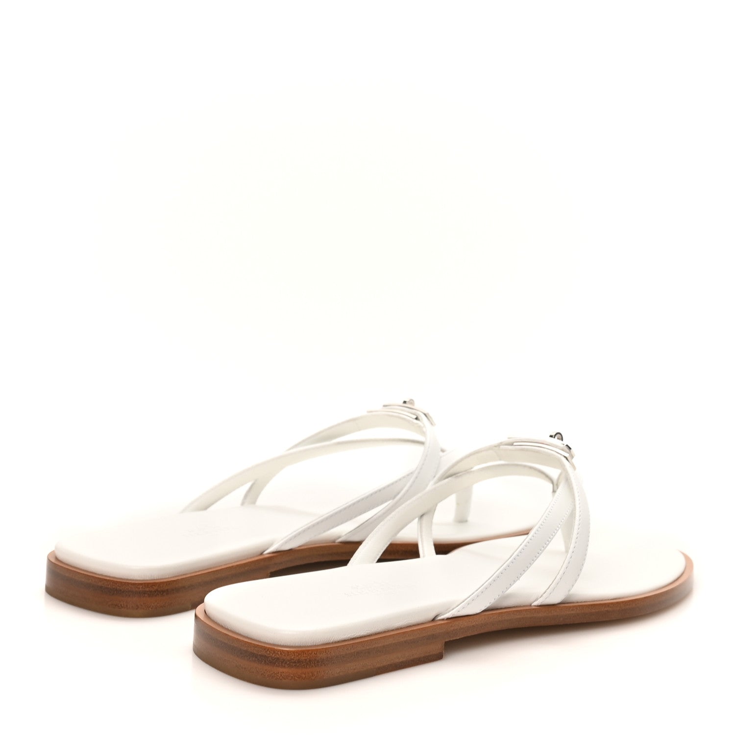 Hermes Calfskin Miss Sandals 36 White 5 of 9