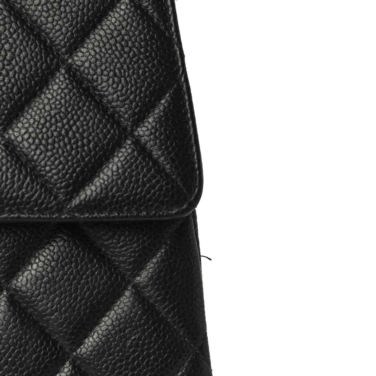 Caviar Quilted Jumbo Kelly Flap Black