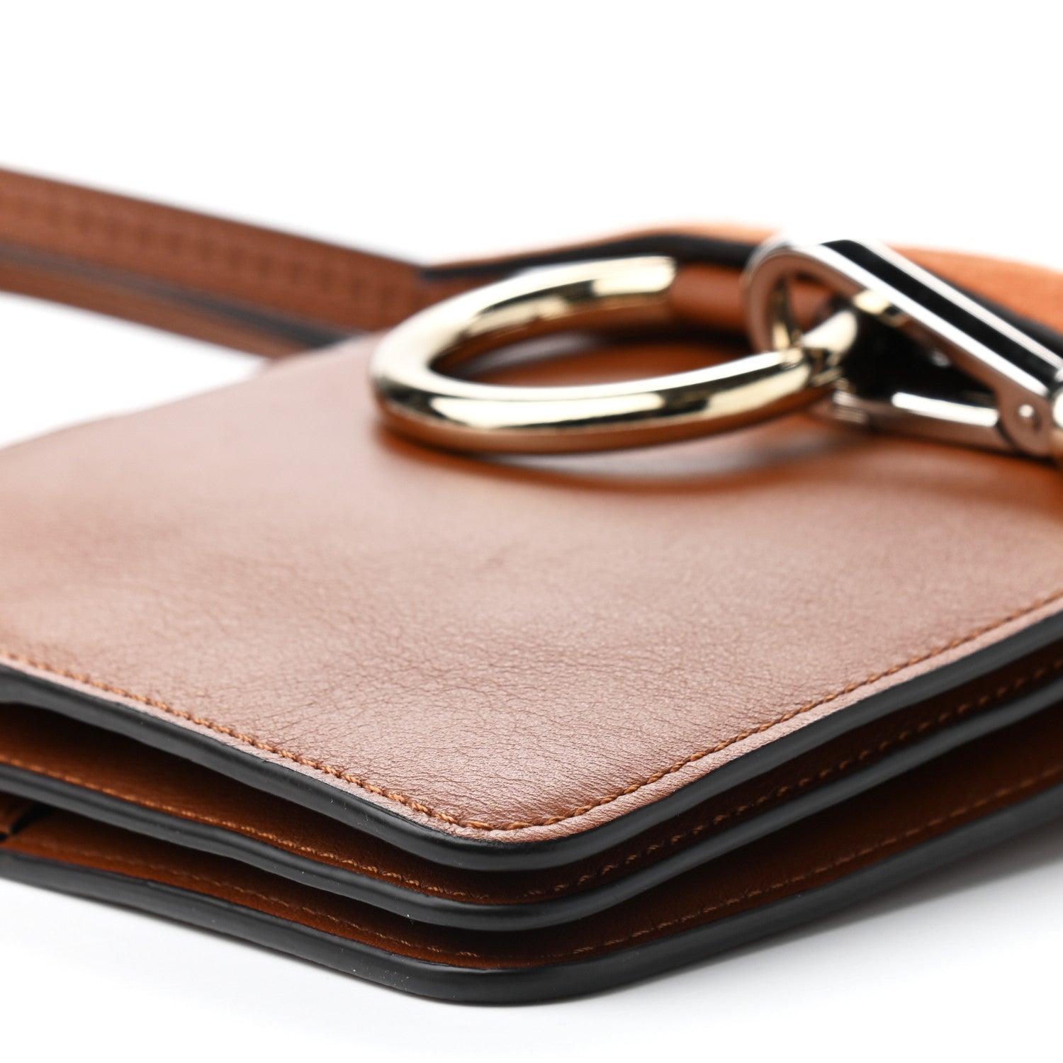 Chloe Suede Calfskin Mini Faye Bracelet Bag Tobacco 9 of 9