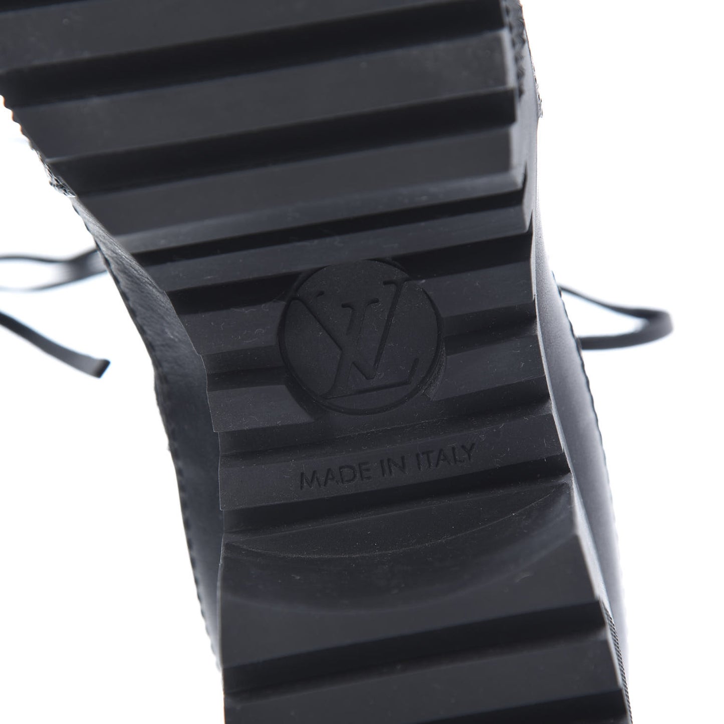 Suede Calfskin Monogram LV Black Heart Laureate Platform Desert Boots 35.5 Black