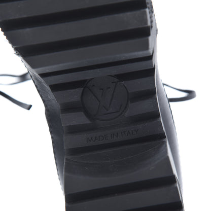Louis Vuitton Suede Calfskin Monogram LV Black Heart Laureate Platform Desert Boots 35.5 Black 6 of 6