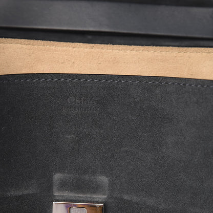 Chloe Suede Smooth Calfskin Drew Shoulder Bag Silver Blue 6 of 16