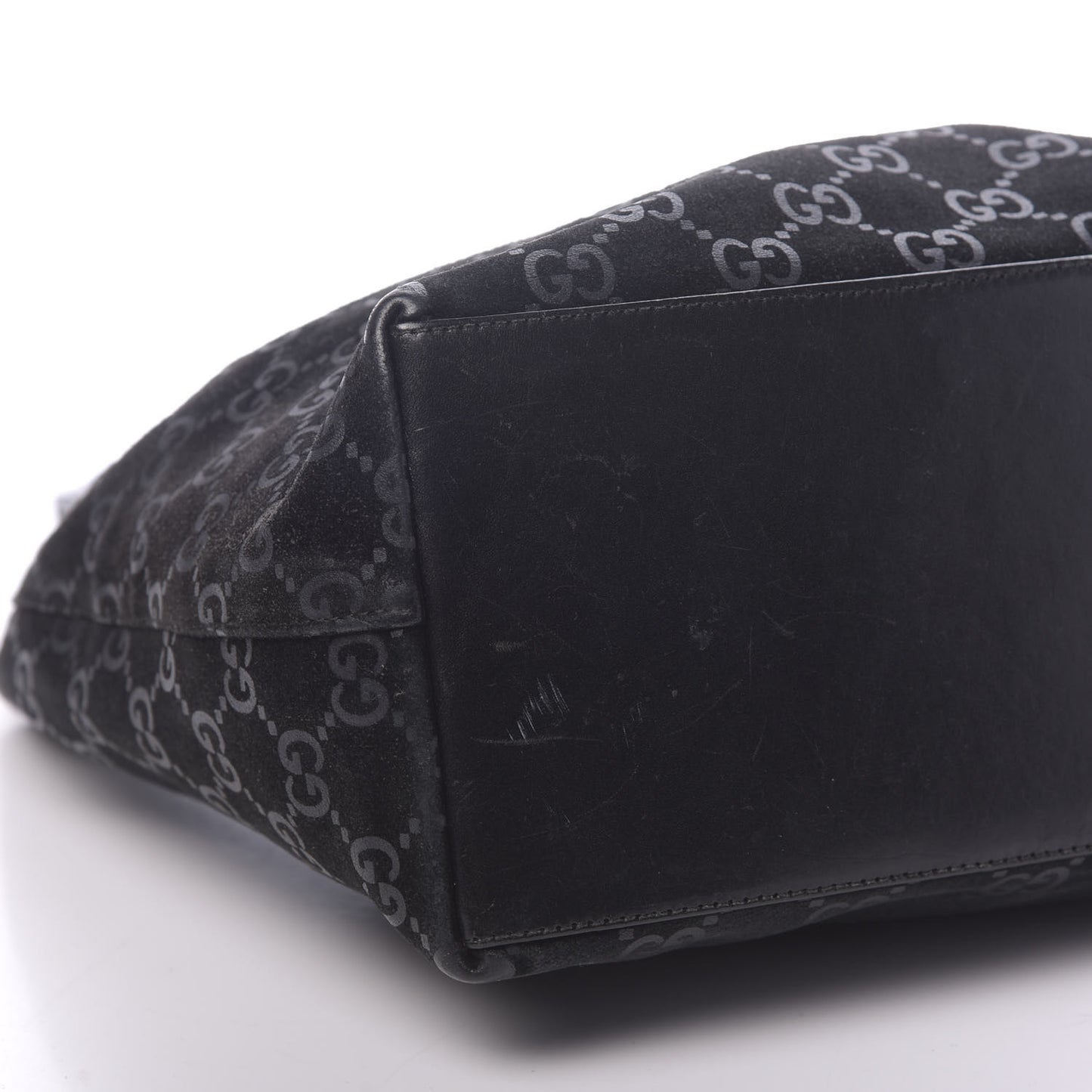 Suede Monogram Hobo Black