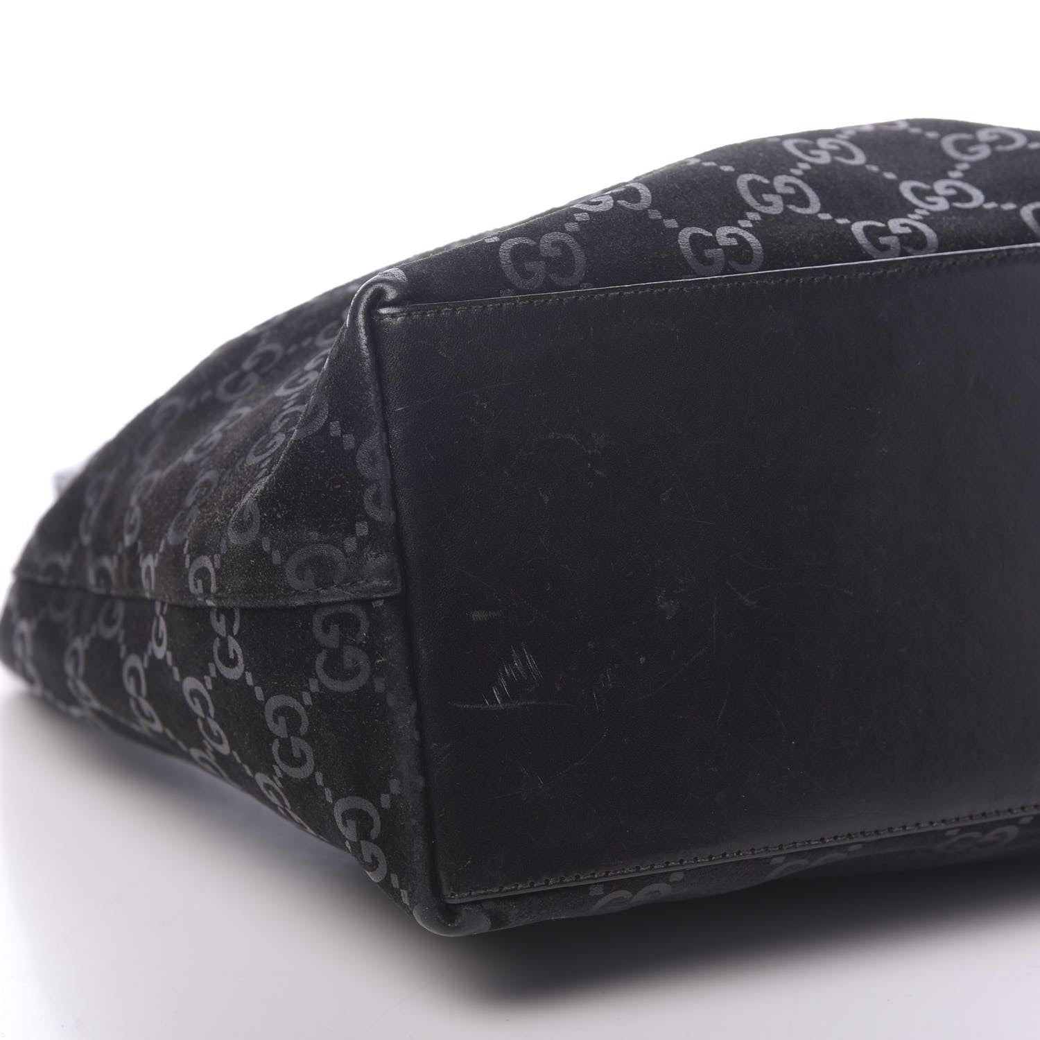 Gucci Suede Monogram Hobo Black 11 of 13