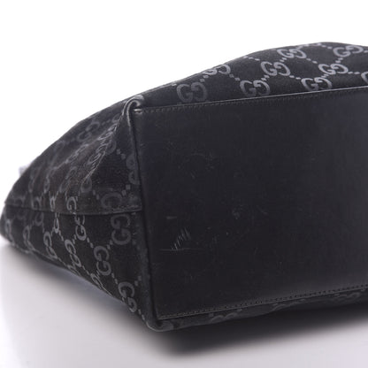 Gucci Suede Monogram Hobo Black 11 of 13