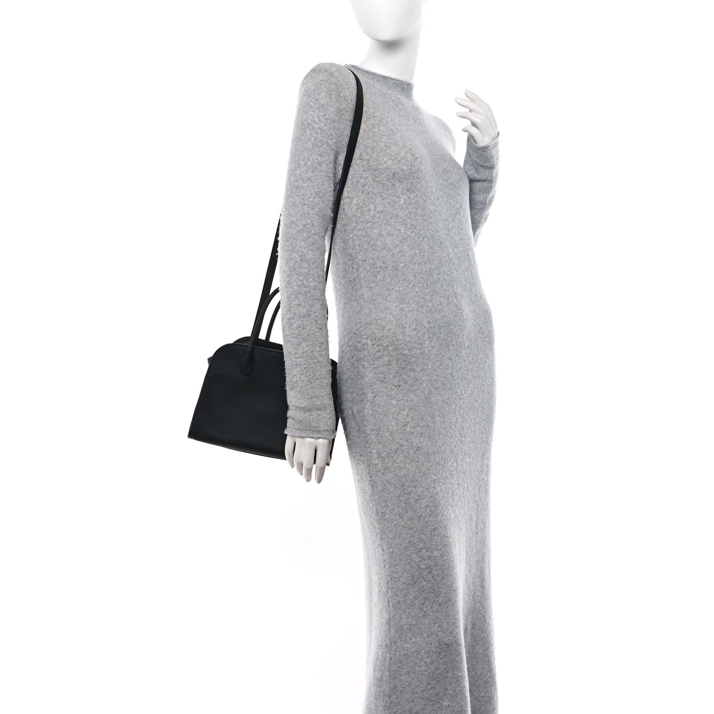 Grained Calfskin Soft Margaux 10 Bag Black
