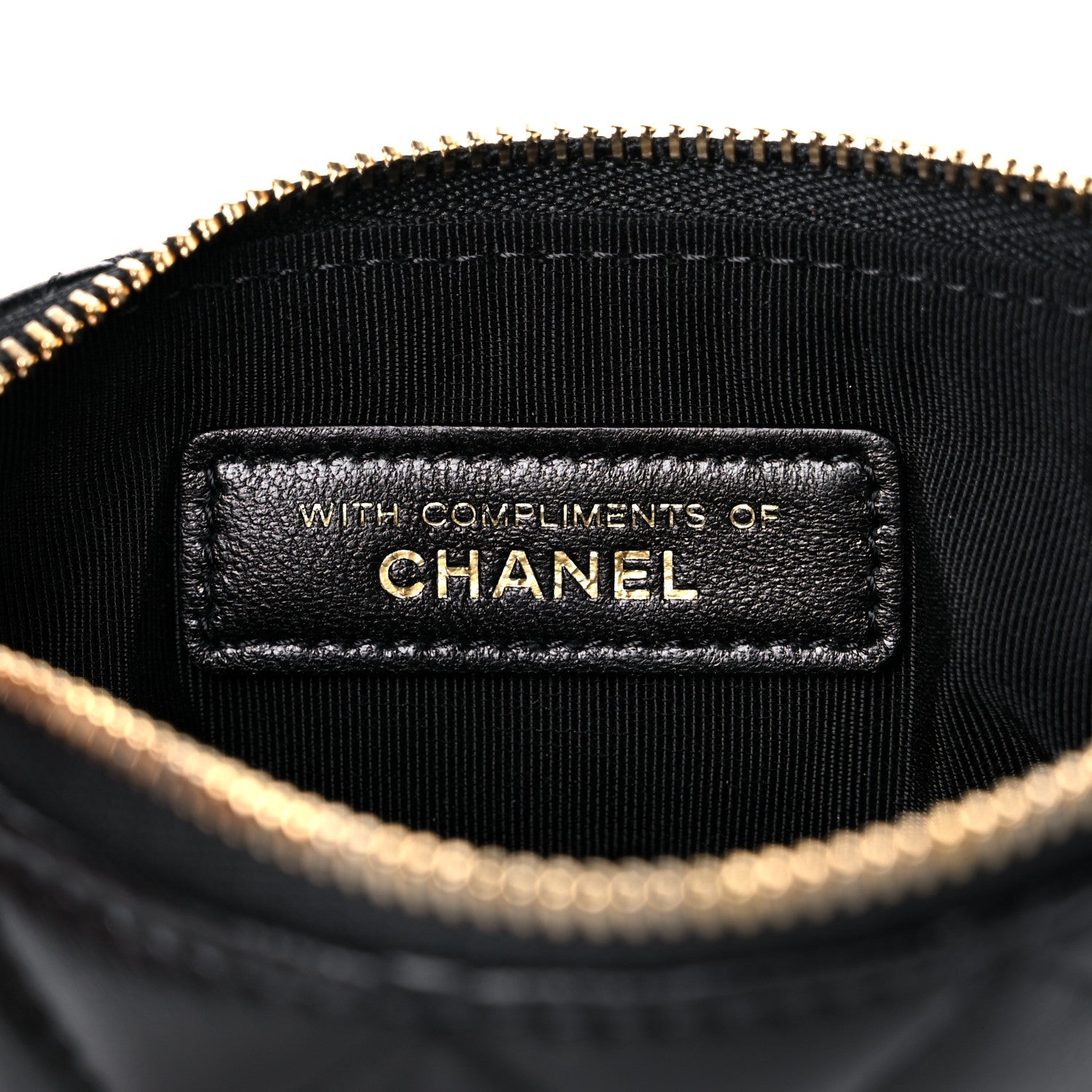 Chanel Lambskin Quilted Small No. 5 Cosmetic Case Black 6 of 9