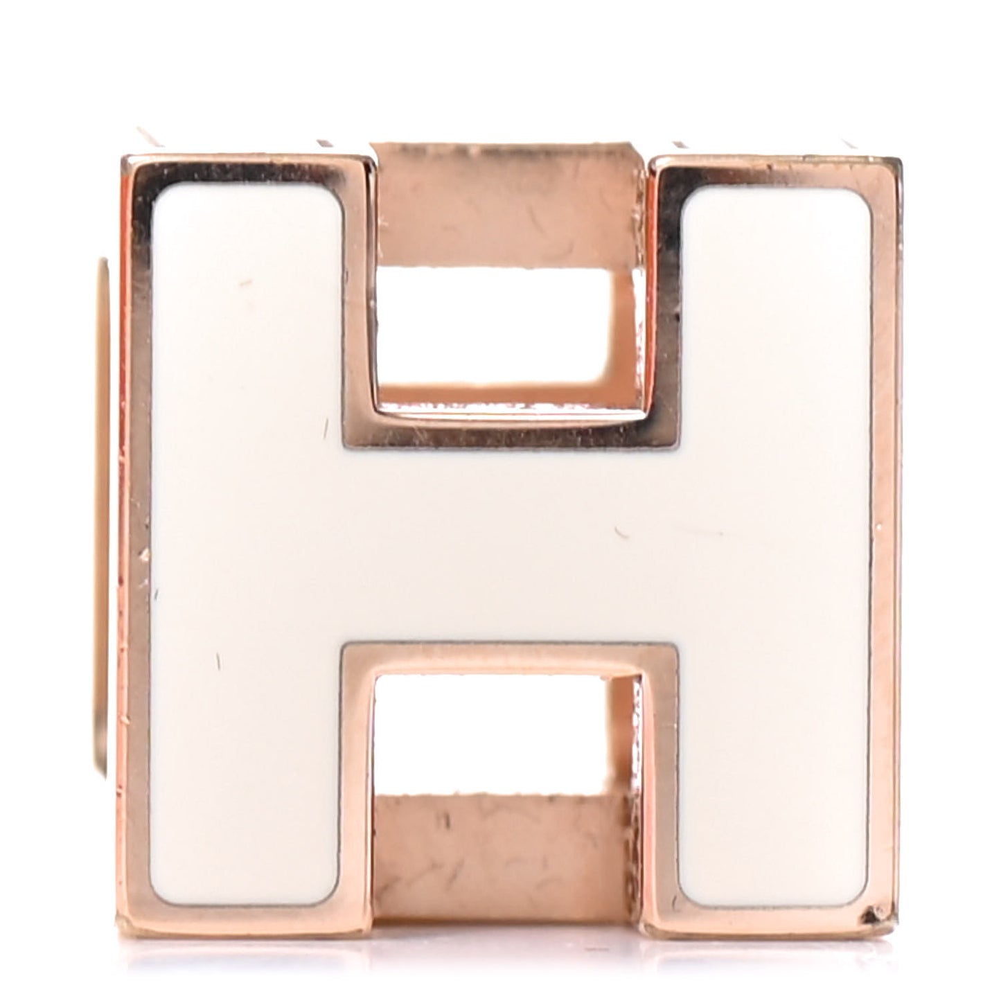Rose Gold Lacquered Cage d'H Pendant White