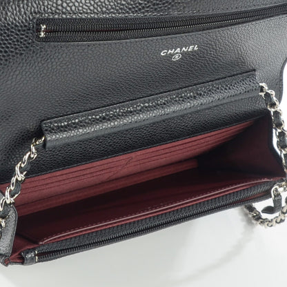Chanel Caviar Quilted Wallet On Chain WOC Black 6 of 9