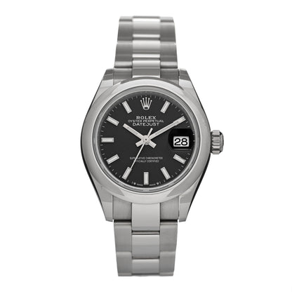 Rolex Stainless Steel 28mm Oyster Perpetual Datejust Watch Dark Grey 279160 1 of 5
