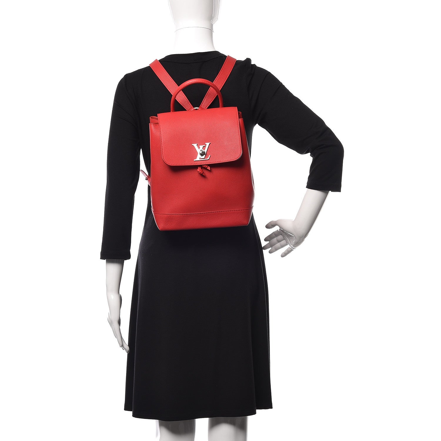 Louis Vuitton Soft Calfskin Lockme Backpack Rubis 2 of 9