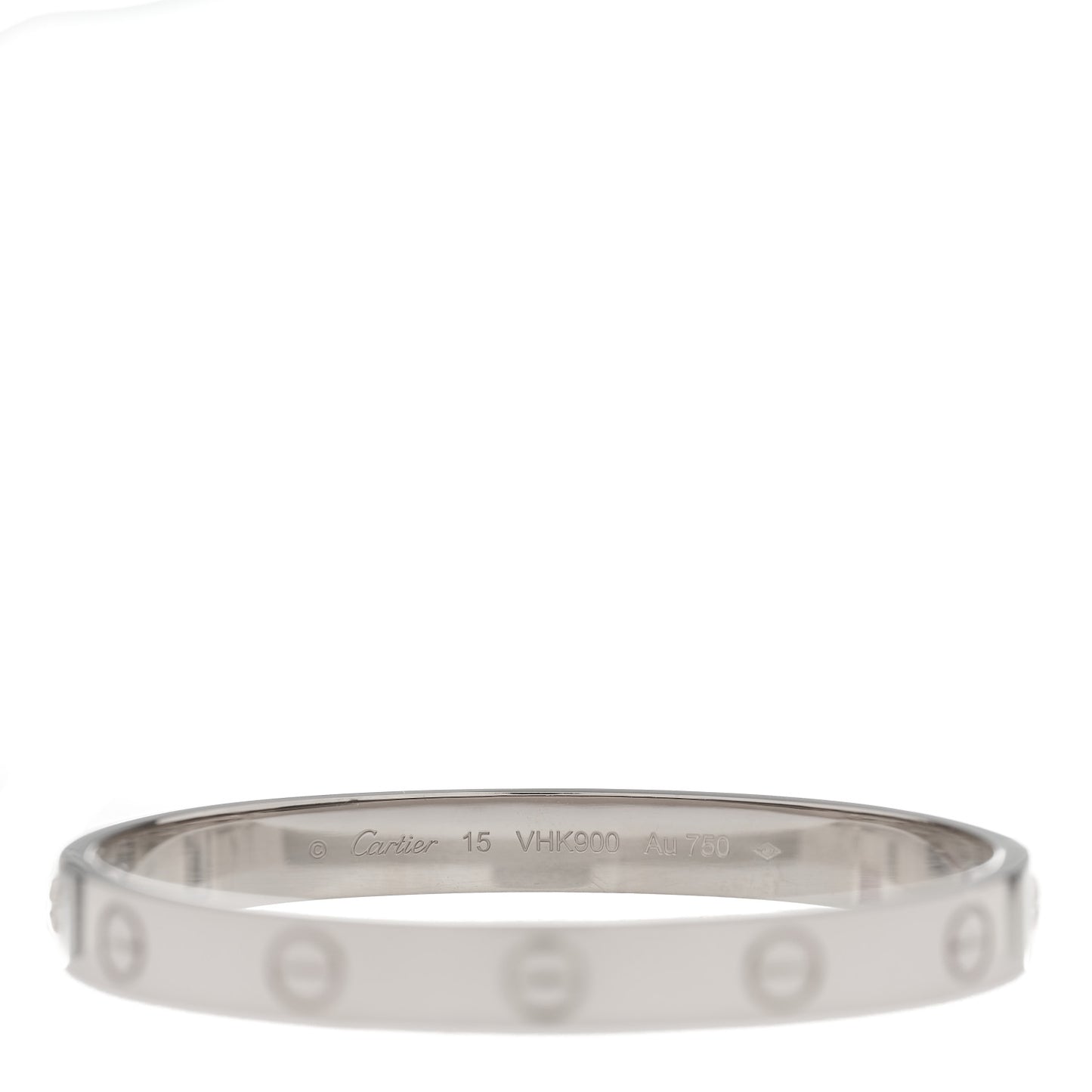 18K White Gold LOVE Bracelet 15