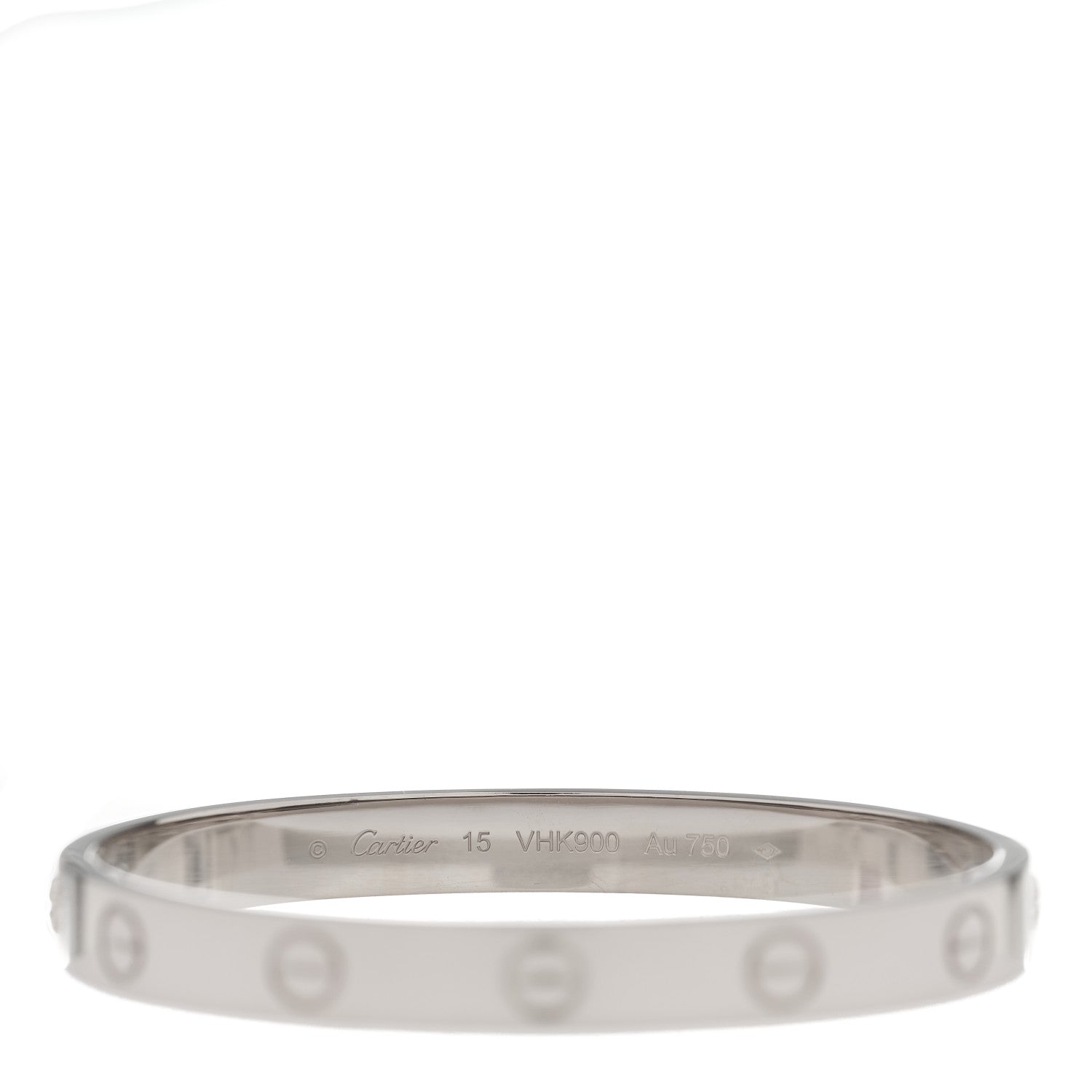 Cartier 18K White Gold LOVE Bracelet 15 7 of 9