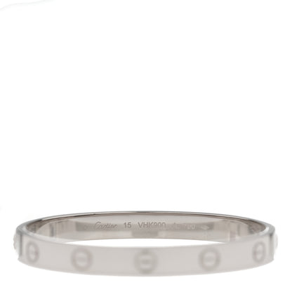 Cartier 18K White Gold LOVE Bracelet 15 7 of 9