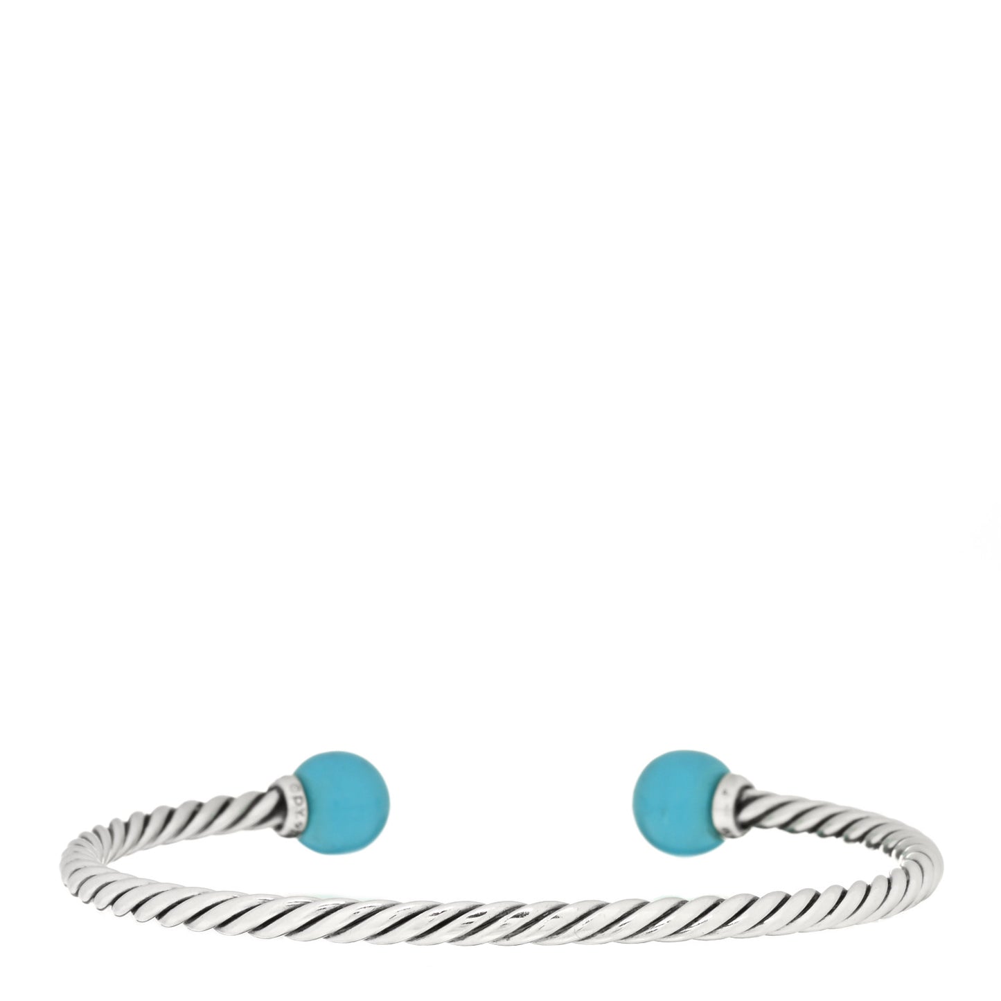 Sterling Silver Diamond Turquoise 9mm Solari Bracelet