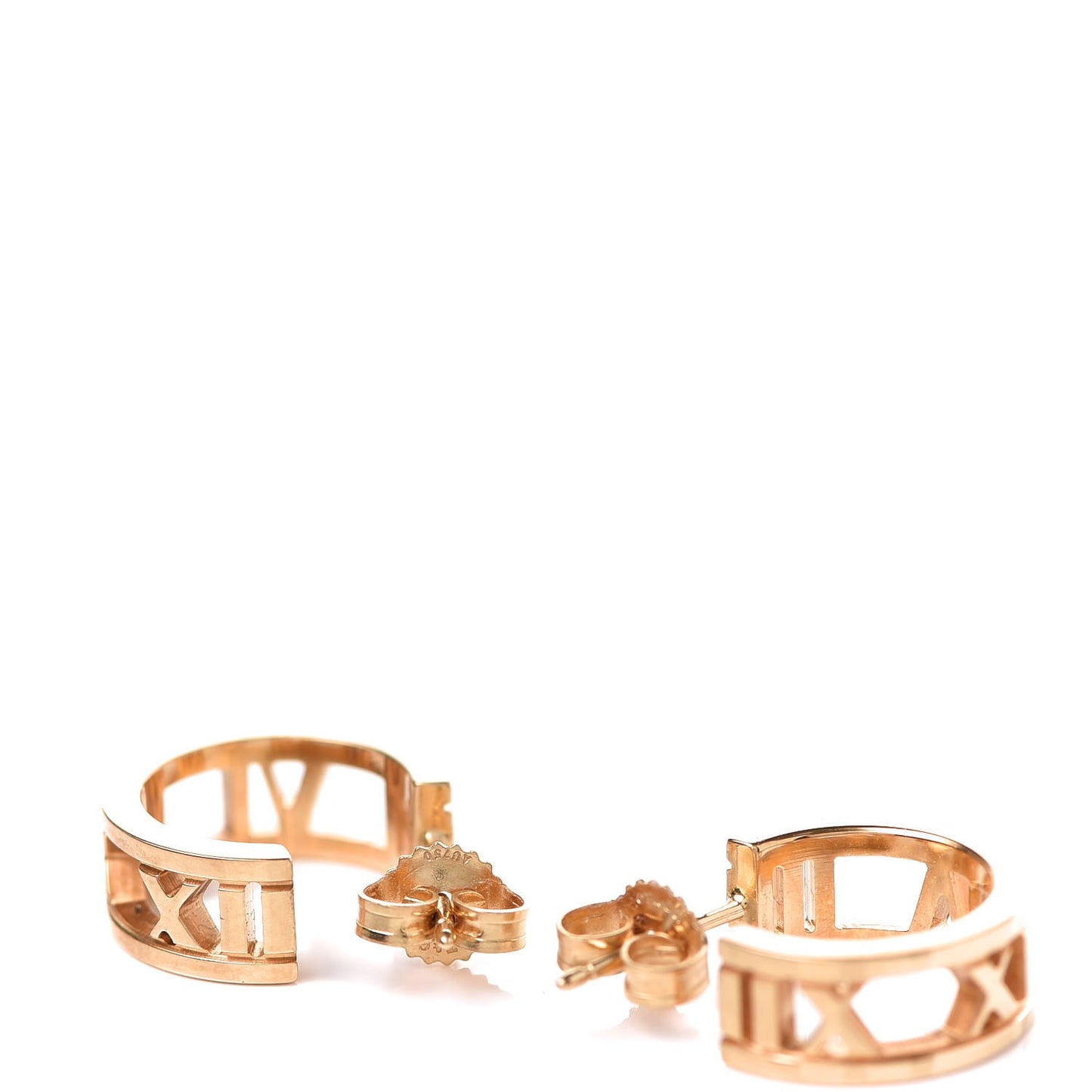 18K Yellow Gold Mini Atlas Hoop Earrings