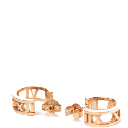 Tiffany 18K Yellow Gold Mini Atlas Hoop Earrings 3 of 7