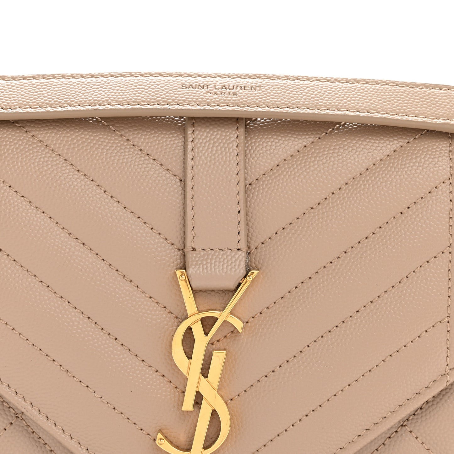 Grain De Poudre Textured Mixed Matelasse Triquilt Medium Monogram Satchel Dark Beige