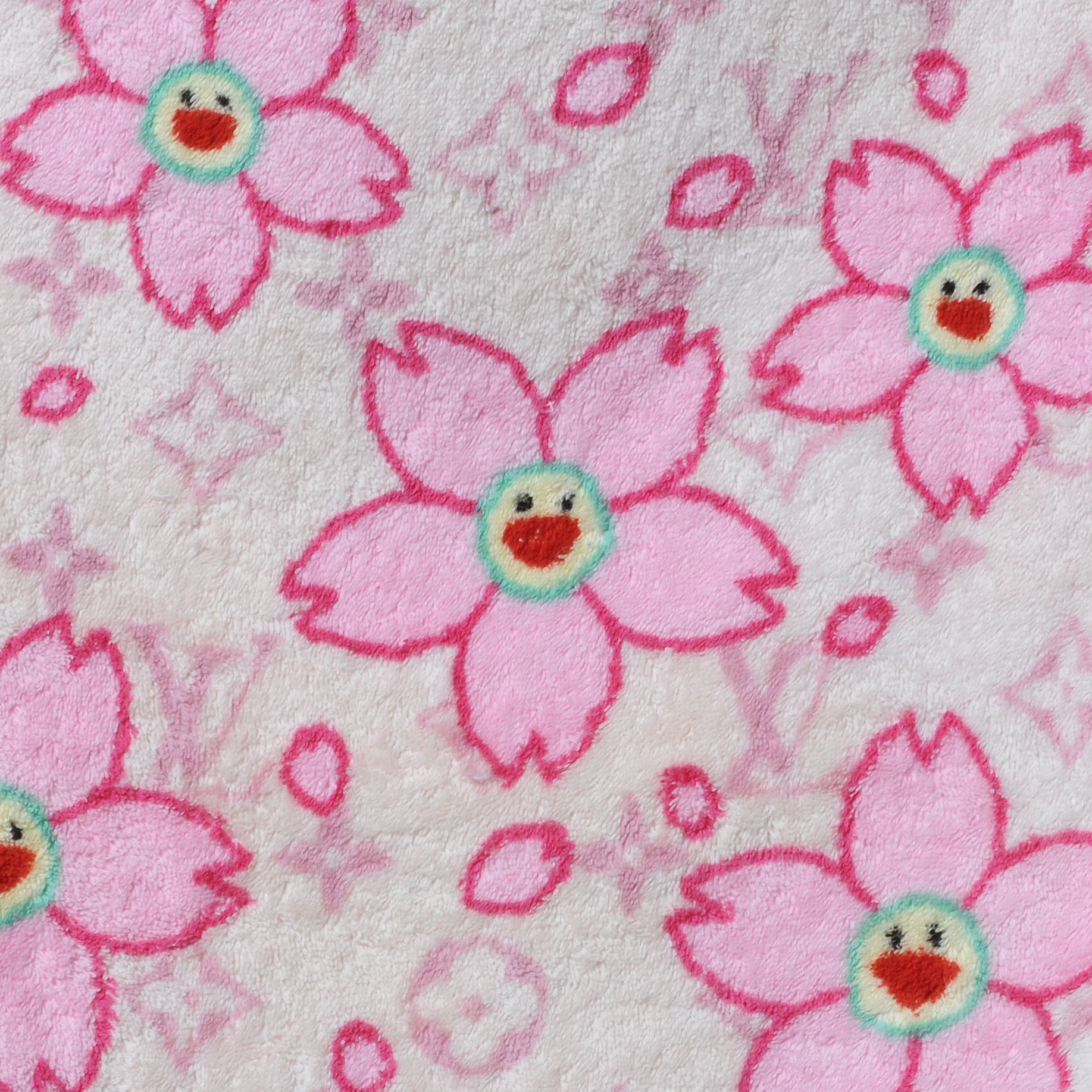 Louis Vuitton Cotton Monogram Cherry Blossom Towel Pink 4 of 6