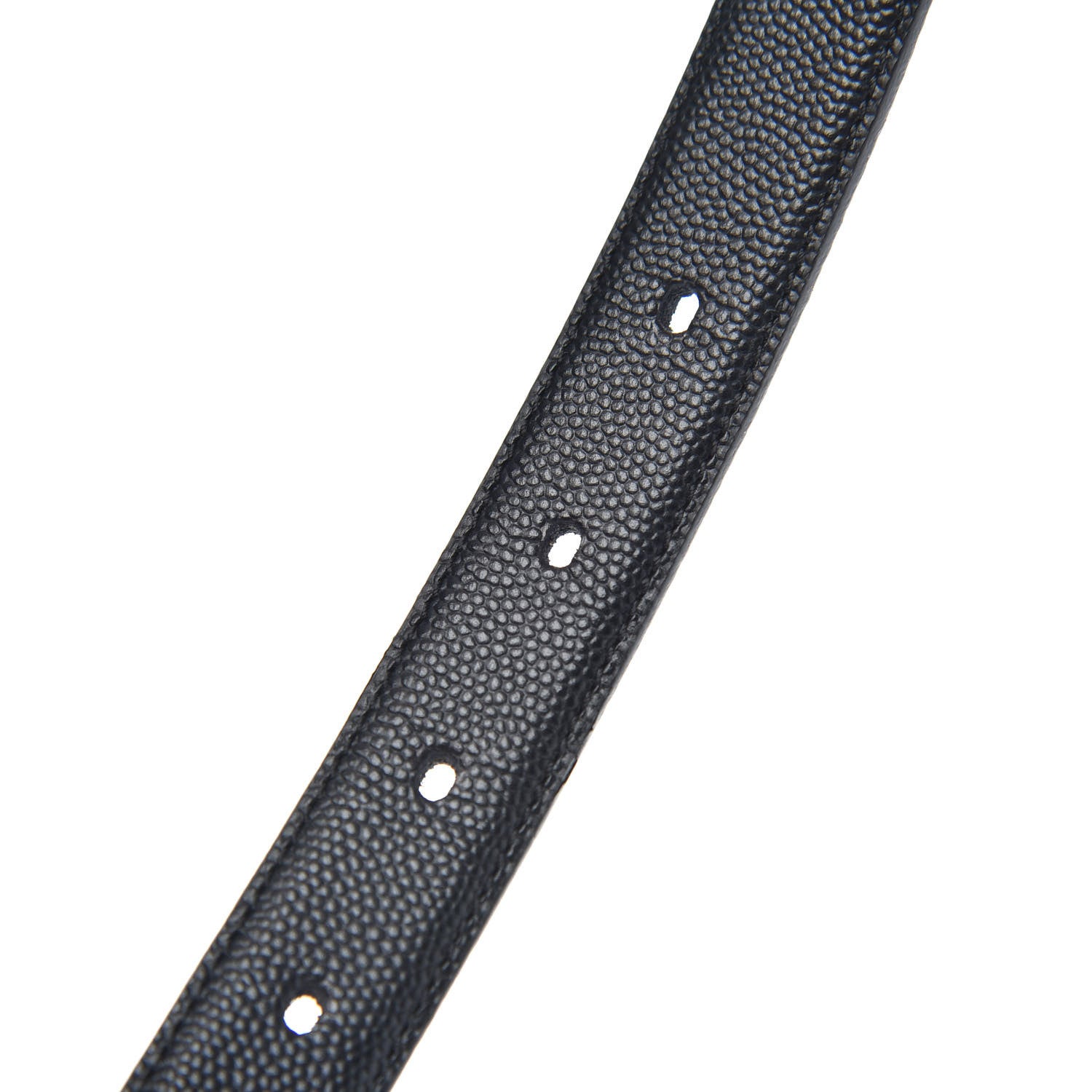 Saint Laurent Grain De Poudre Monogram Passant Buckle Belt 85 Black 4 of 5