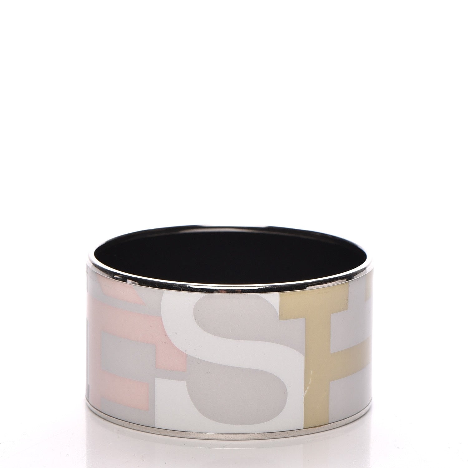 Hermes Enamel Printed Extra Wide Capitales Bracelet 70 4 of 7