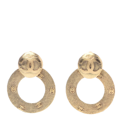 Chanel CC Hoop Clip On Earrings Gold 1 of 4