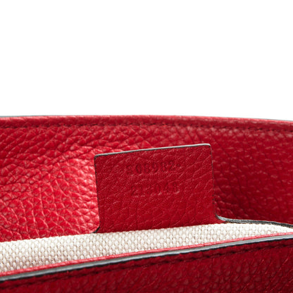 Gucci Pebbled Calfskin Medium Soho Chain Shoulder Bag Vibrant Red 7 of 7