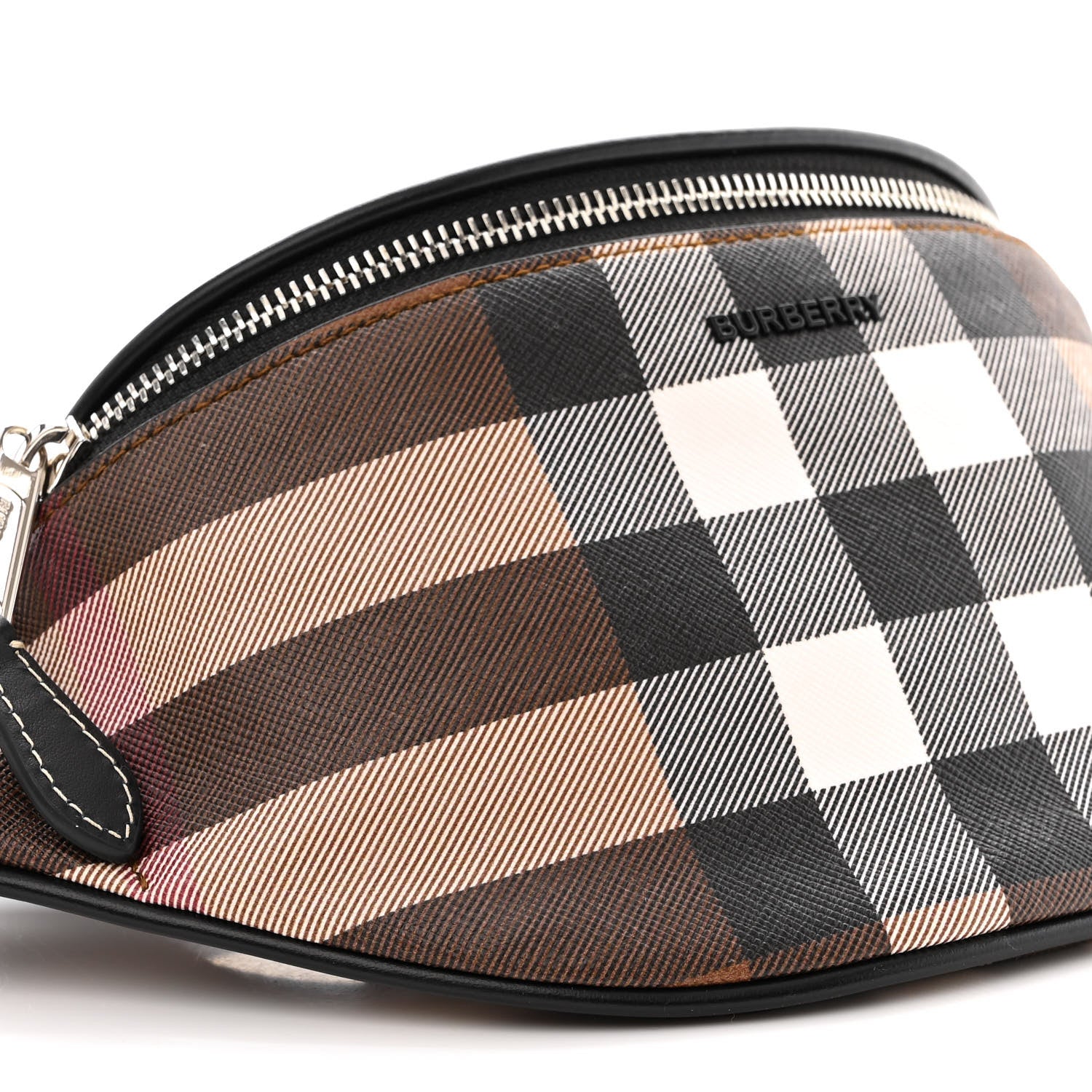 Burberry E-canvas Check Bum Bag Dark Birch Brown 10 of 11