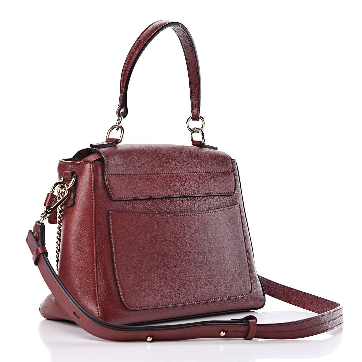 Calfskin Small Faye Day Shoulder Bag Sienna Red