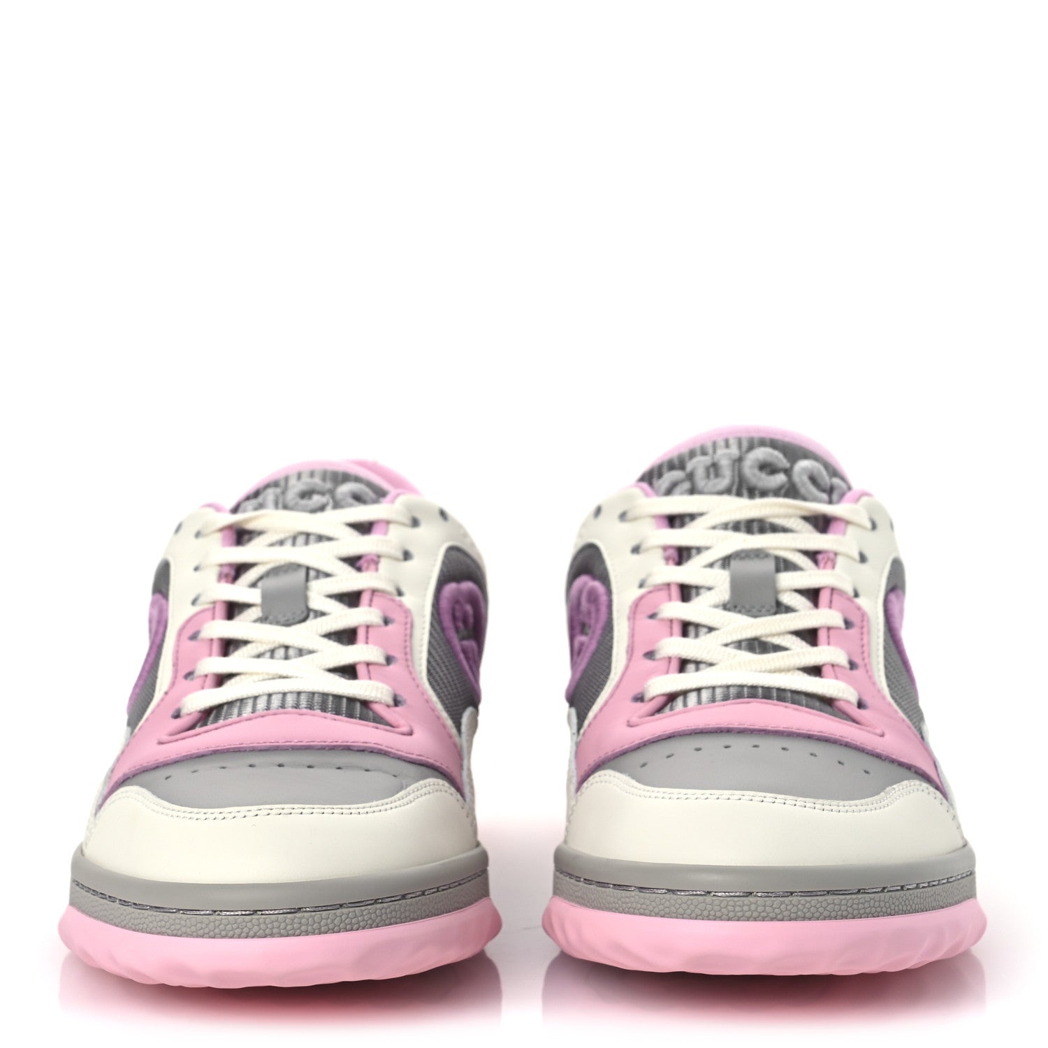 Gucci Dali Soft Calfskin Womens Mac80 Sneakers 37 Off White Grey Sky Light Rose 3 of 11