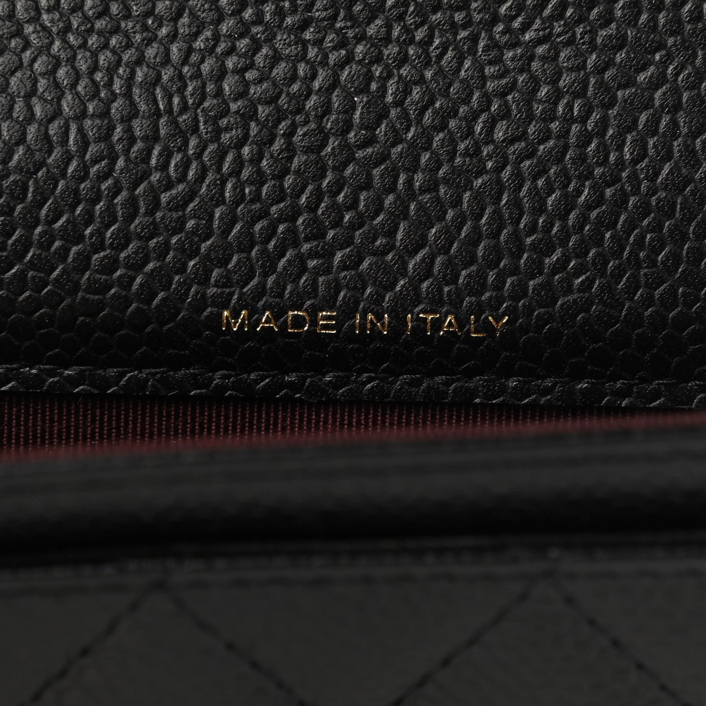 Caviar Quilted Flap Card Holder Wallet Black