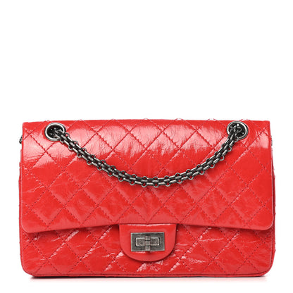 Chanel Aged Glazed Calfskin Quilted 2.55 Reissue 225 Flap Red 1 of 8