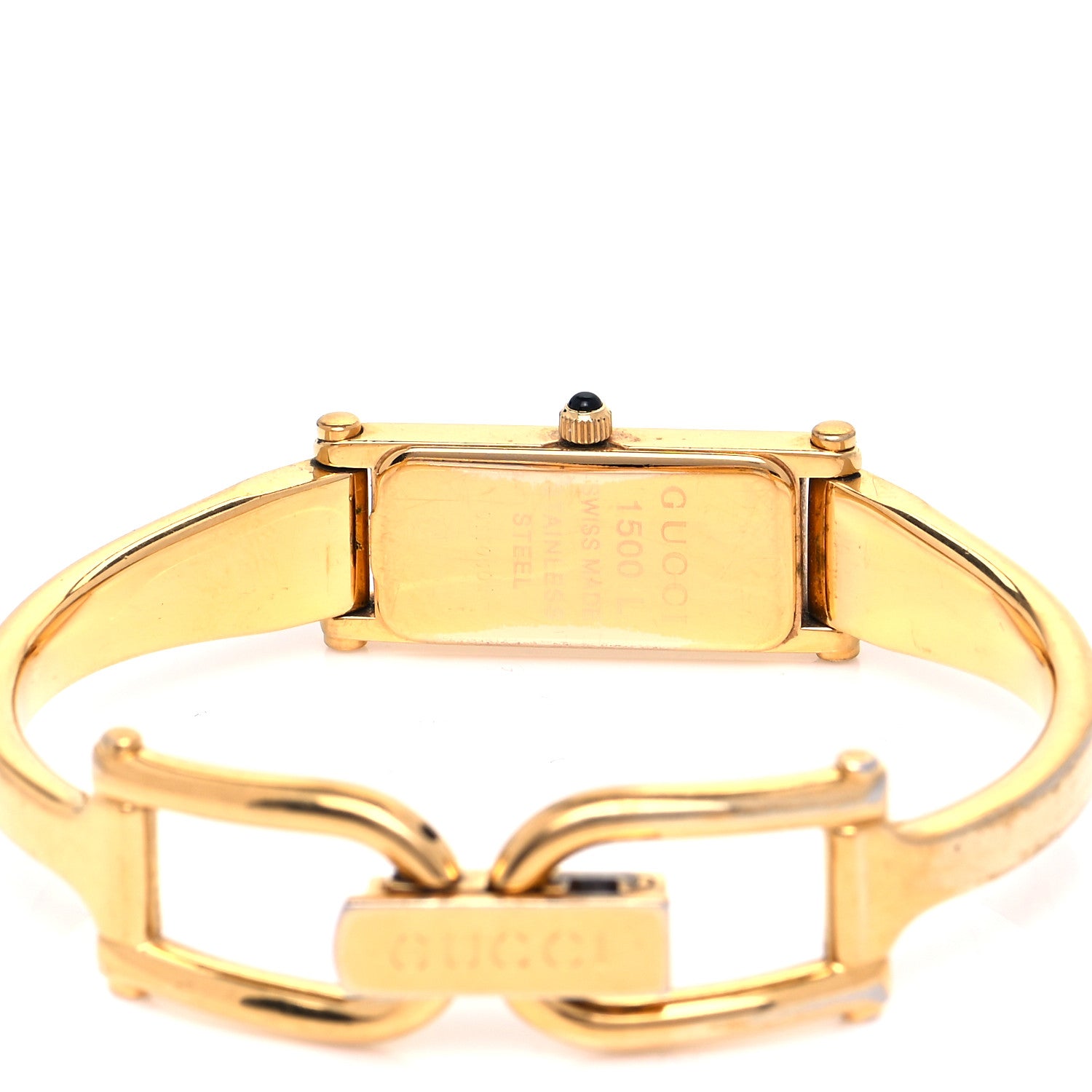 Gucci Stainless Steel 12mm 1500L Horsebit Quartz Watch Gold 4 of 4