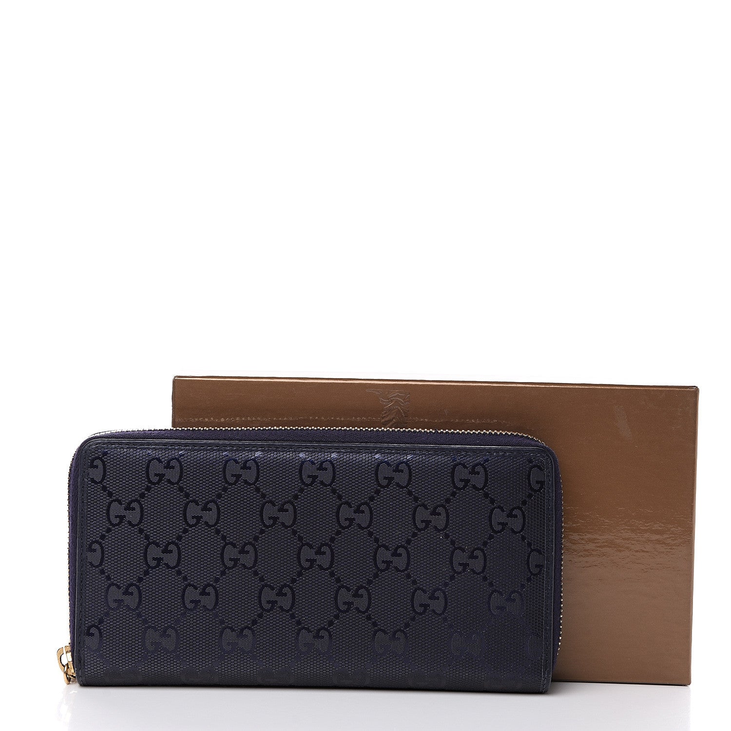 Gucci Imprime Monogram GG Pierce Zip Around Wallet Blue 8 of 8
