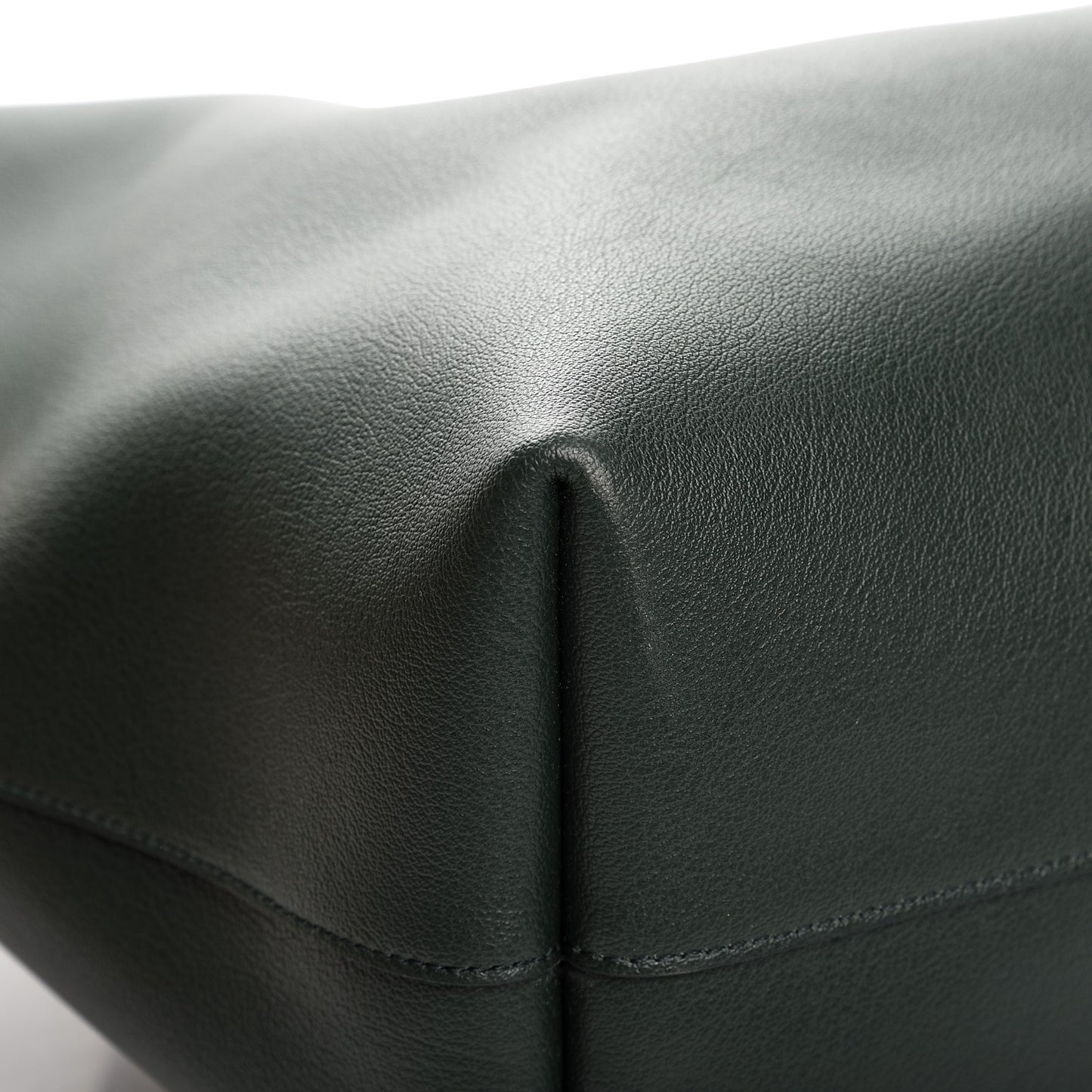 Calfskin Large Shopping Tote Dark Green