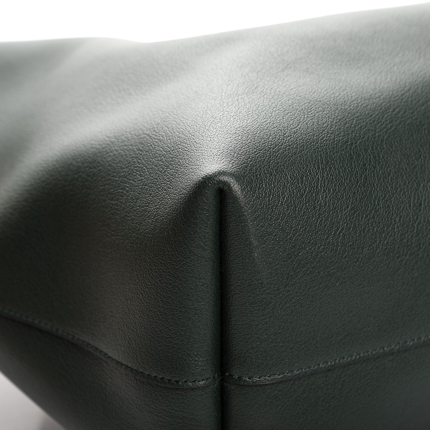 Saint Laurent Calfskin Large Shopping Tote Dark Green 8 of 8