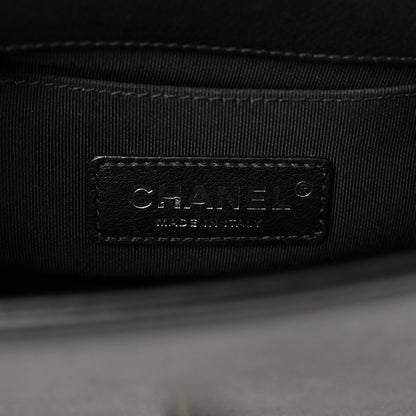 Chanel Calfskin Chevron Quilted Small Boy Flap Black 6 of 10
