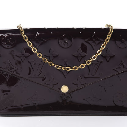 Louis Vuitton Vernis Pochette Felicie Chain Wallet Amarante 13 of 13