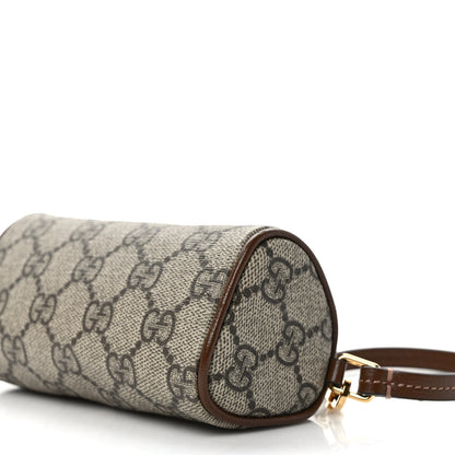 Gucci GG Supreme Monogram Azalea Calfskin Mini Retro Interlocking G Charm Bag Beige Ebony Brown Sugar 8 of 8