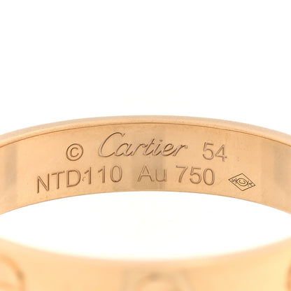 Cartier 18K Yellow Gold 3.5mm LOVE Wedding Band Ring 54 7 4 of 4