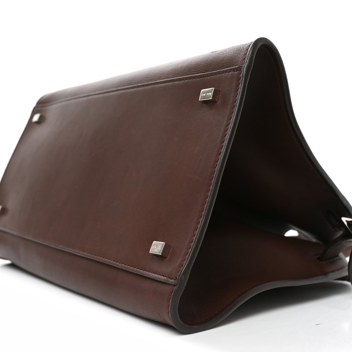 Polished Saddle Calfskin Soft Margaux 12 Dark Brown