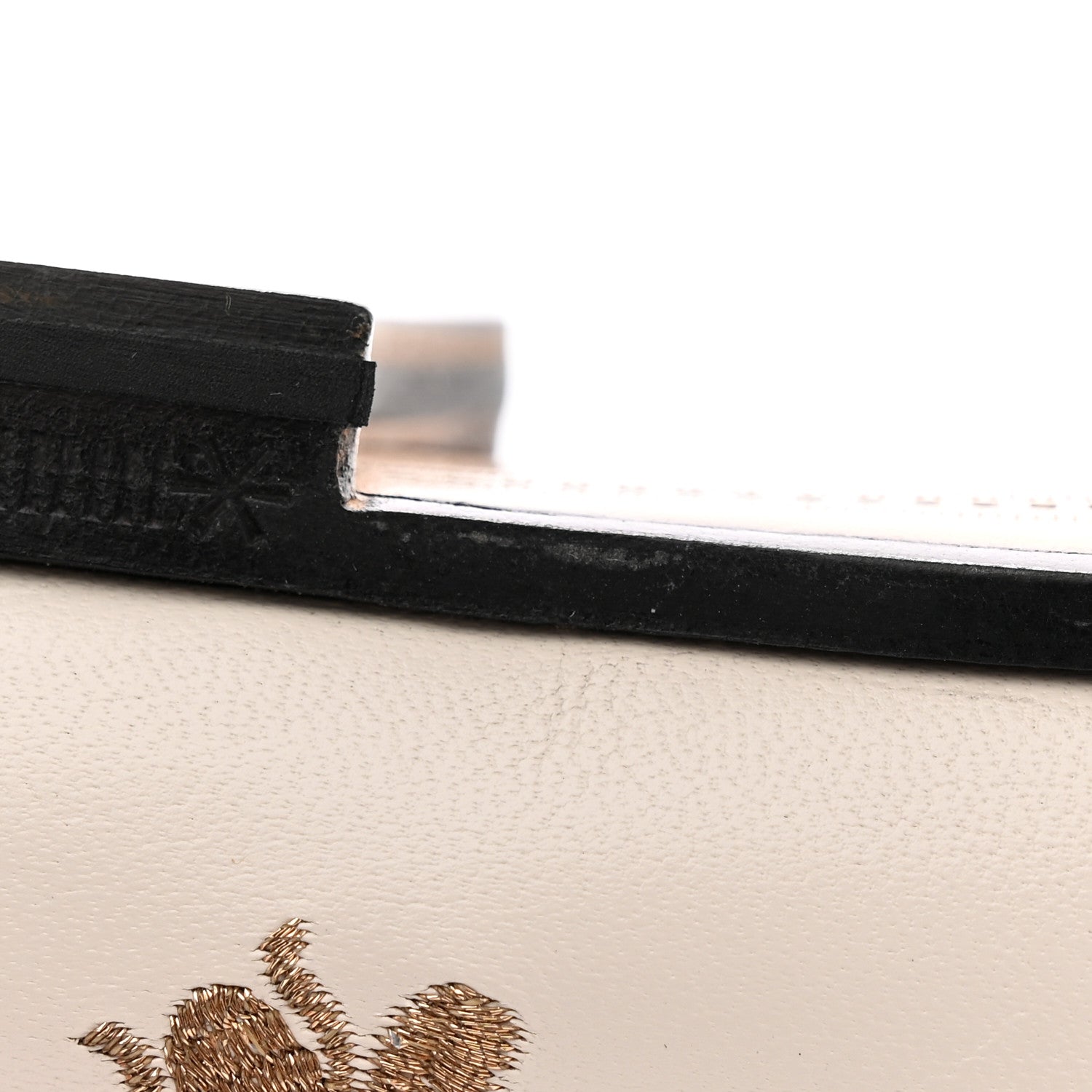 Gucci Goatskin Bee Star Embroidered Womens Jordaan Loafers 36.5 Mystic White 10 of 17