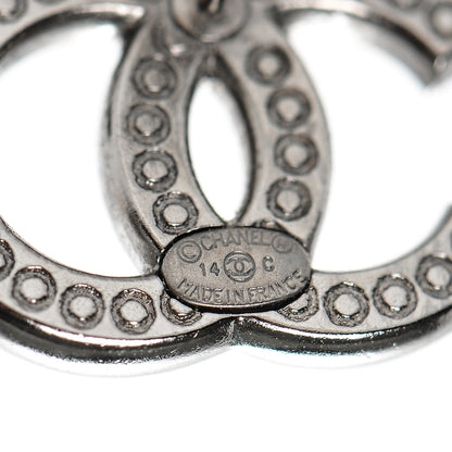 Chanel Ruthenium Crystal CC Earrings 4 of 4