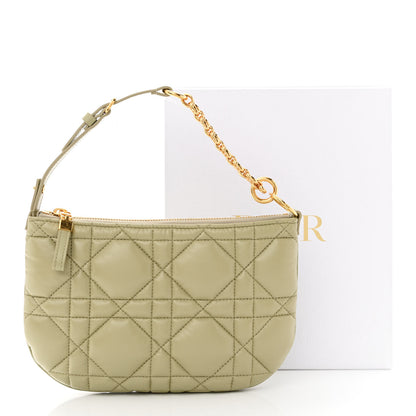 Christian Dior Calfskin Cannage Caro Pouch Desert Sage 11 of 11