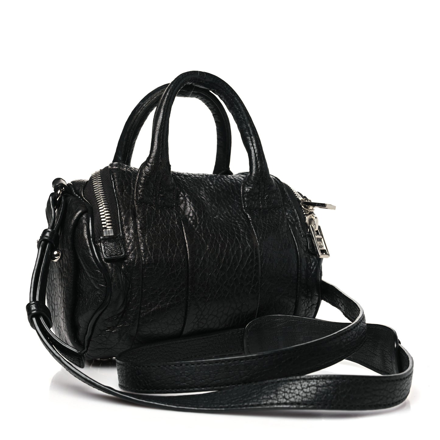 Pebbled Lambskin Mini Rockie Black Rhodium Hardware