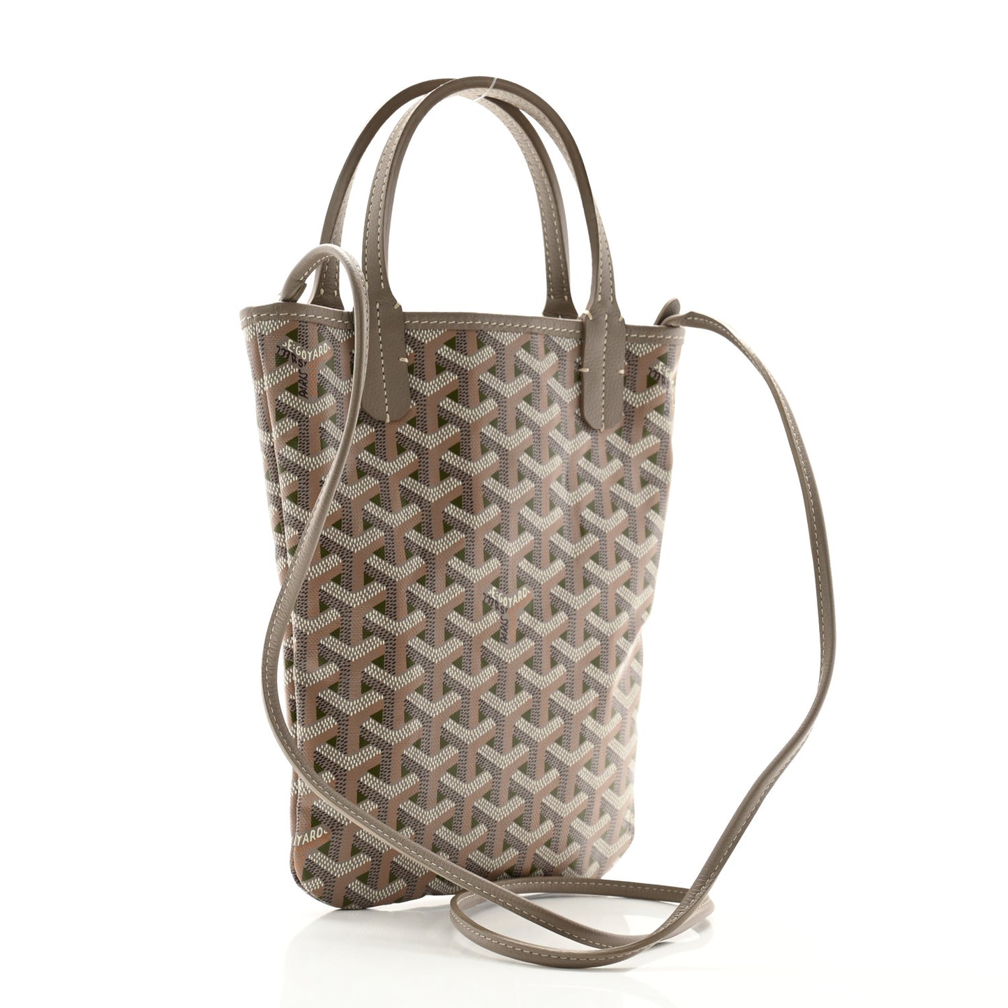 Goyardine Poitiers Claire Voie Tote Grege Khaki