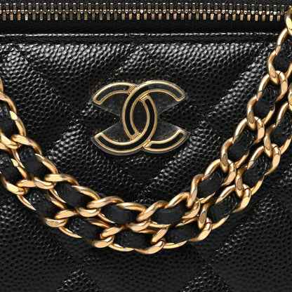 Chanel Caviar Quilted Coco Bracelet Vanity Case With Chain Black 9 of 11