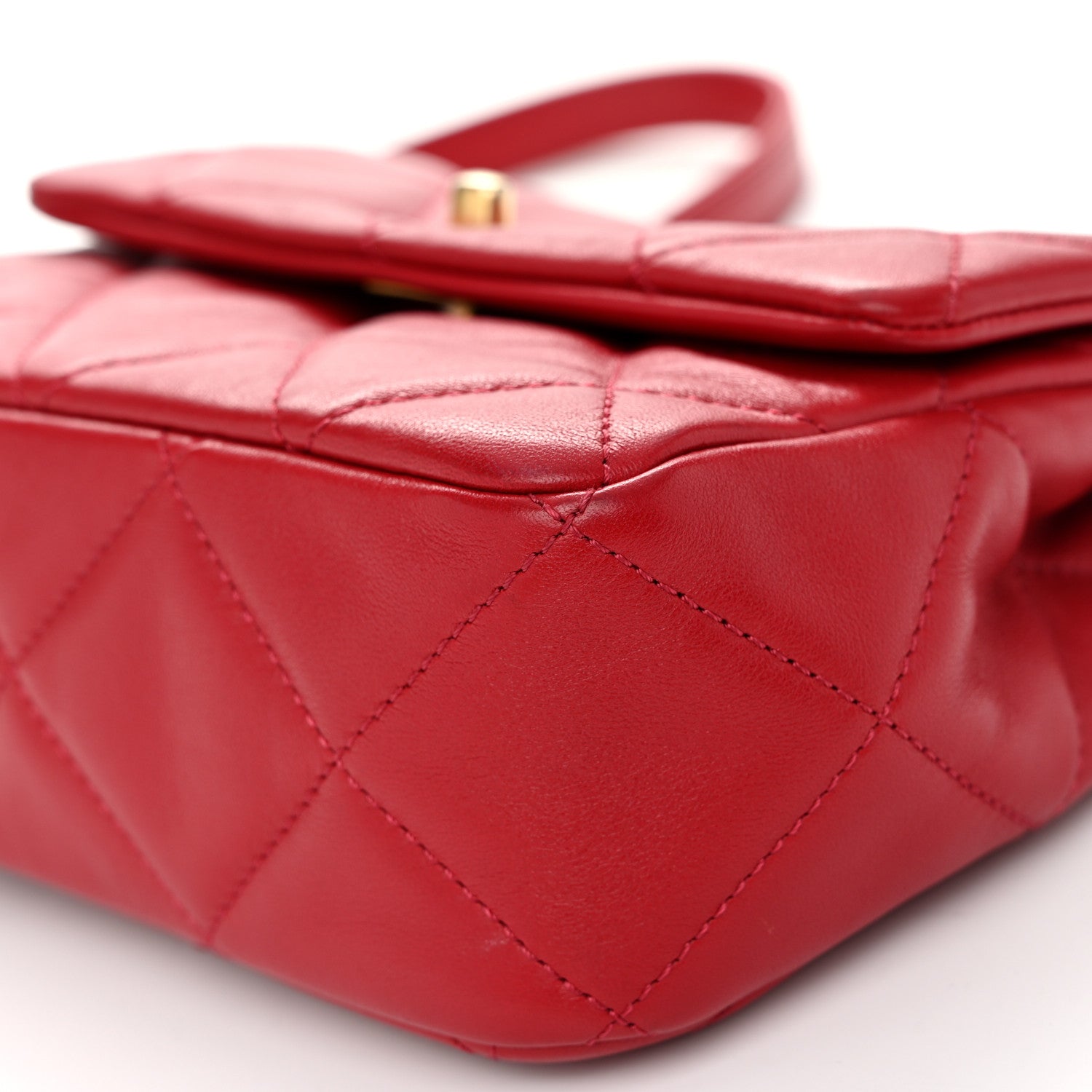 Chanel Calfskin Quilted Mini Charms Flap Red 10 of 10