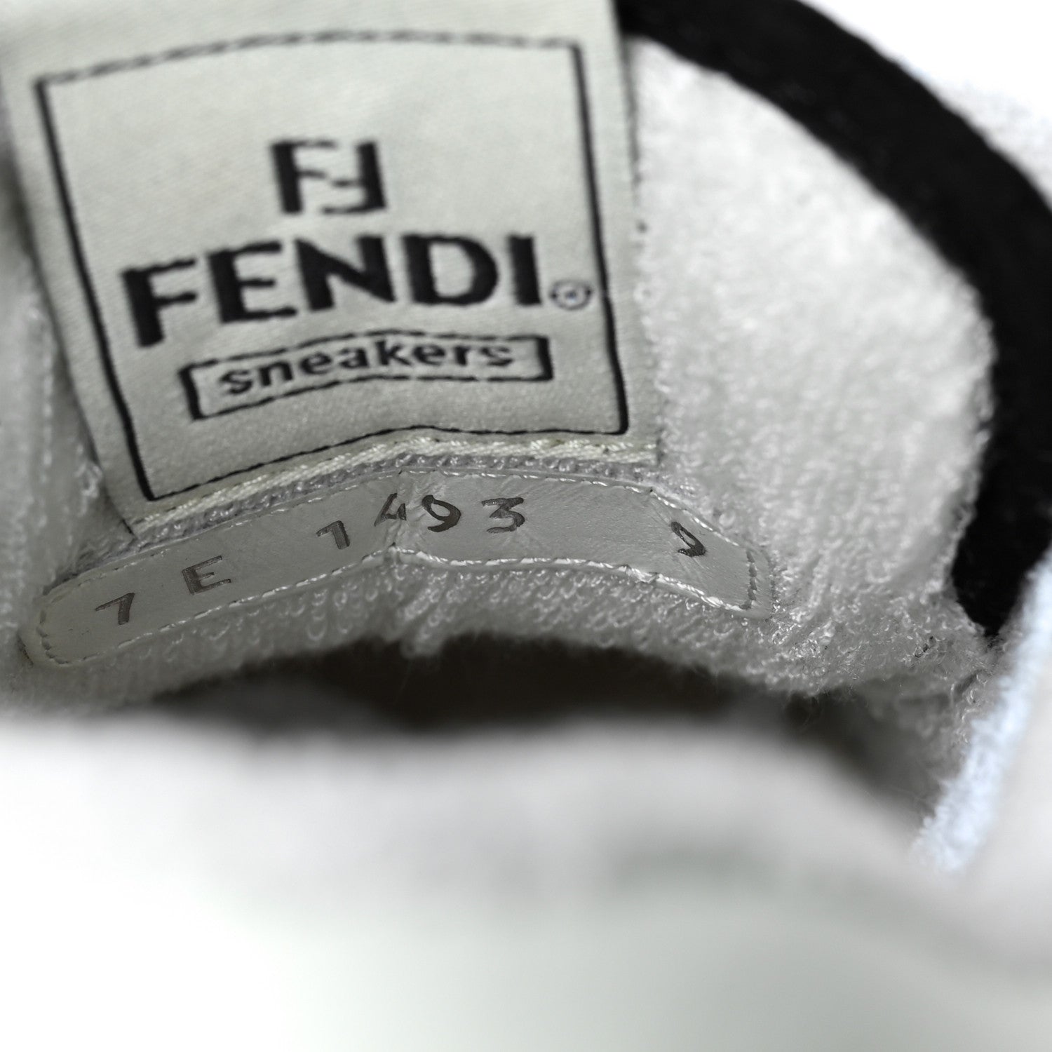 Fendi Grained Calfskin Mens Fendi Match Low Top Sneakers 8 White Black Gold 8 of 8